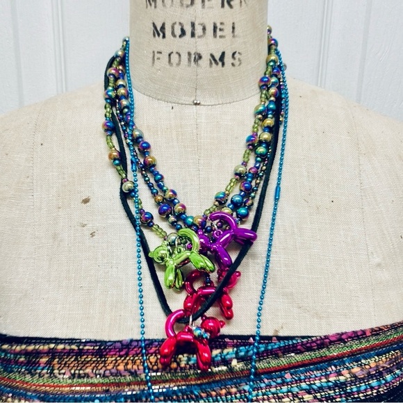 Magenta Toyland Balloon Kitty Cat Necklace - Picture 6 of 6